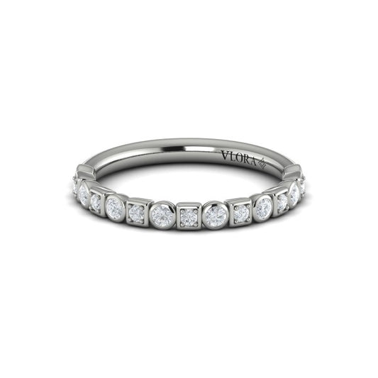 Stackable Bands Wedding Band in Platinum by Vlora Bridal