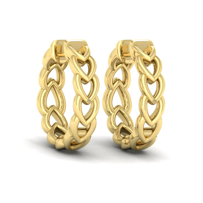 Diamond Accent Open Multi Tear Drop Link Earrings