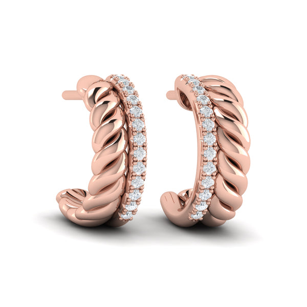 Twisted Double Hoop Earrings