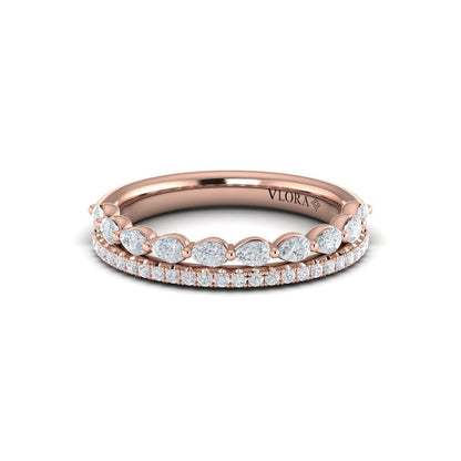 Marquise Dual Stackable Band