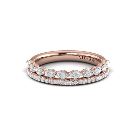 Marquise Dual Stackable Band