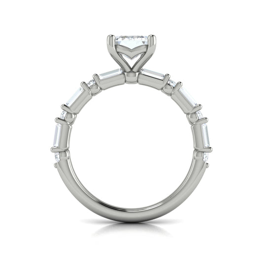 Daring Deco Emerald Cut Engagement Ring