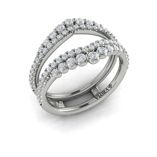 Enhancer Wedding Band in Platinum by Vlora Bridal