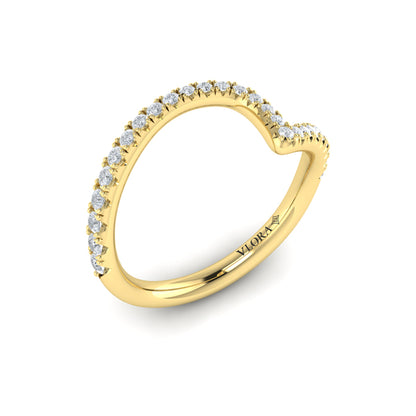 Matching Bands Wedding Band in 14K Yellow Gold by Vlora Bridal