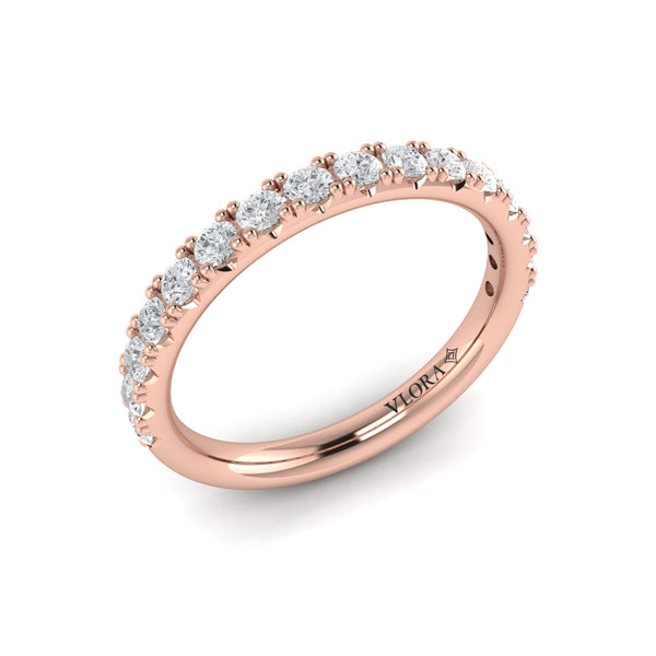 Matching Bands Wedding Band in 14K Rose Gold by Vlora Bridal