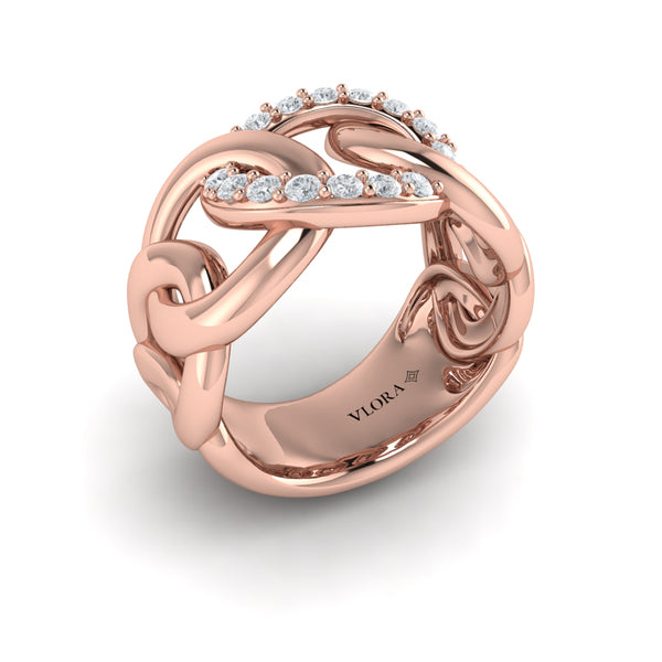 Diamond Interlaced Ring