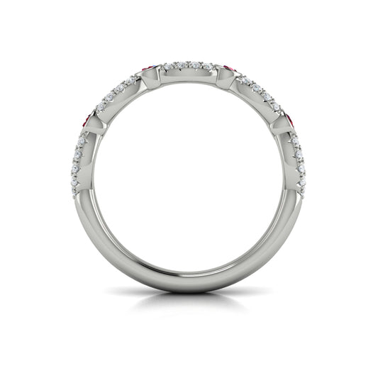 Stackable Bands Wedding Band in Platinum by Vlora Bridal