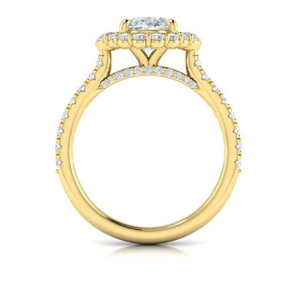 Horizon Halo Oval Engagement Ring