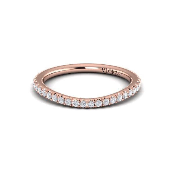 Matching Bands Wedding Band in 14K Rose Gold by Vlora Bridal