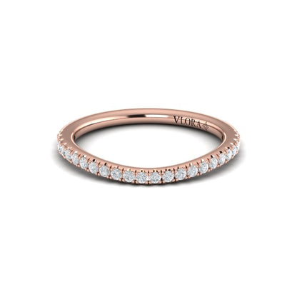 Matching Bands Wedding Band in 14K Rose Gold by Vlora Bridal