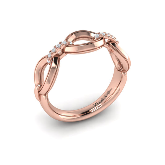 Open Navette Silhouette wtih Diamond Accent Ring