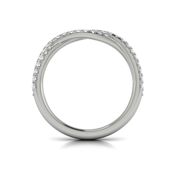 Stackable Bands Wedding Band in Platinum by Vlora Bridal