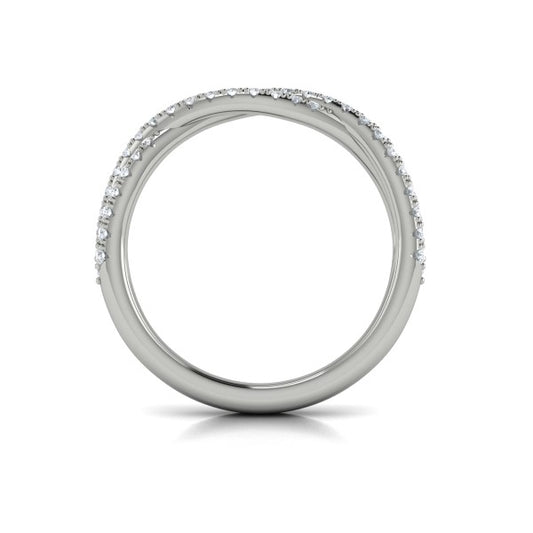 Stackable Bands Wedding Band in Platinum by Vlora Bridal