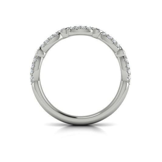 Stackable Bands Wedding Band in Platinum by Vlora Bridal