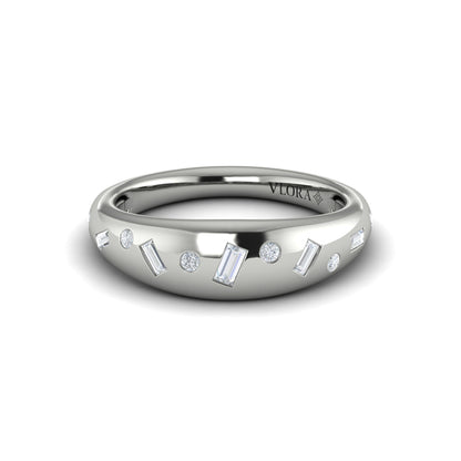 Multi Baguette and Round Dome Diamond Ring