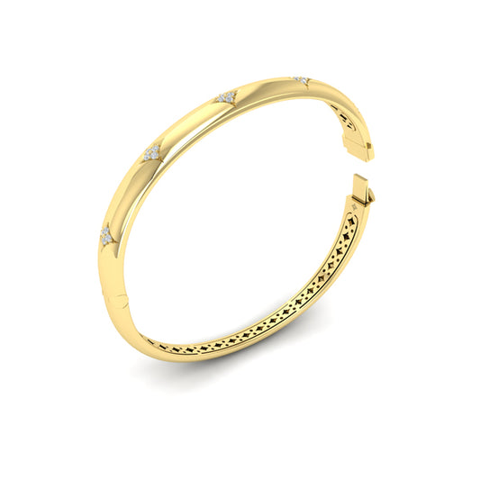Diamond Vlora Star Hinged Bangle