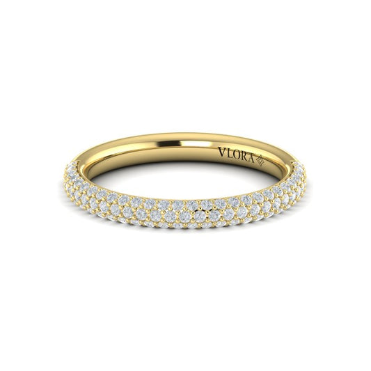 Matching Band for Shimmering Engagement Ring with Micropave Band