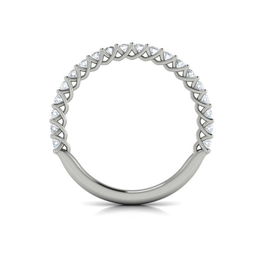 Matching Band for Interwoven Emerald Cut Three Stone Engagement Ring