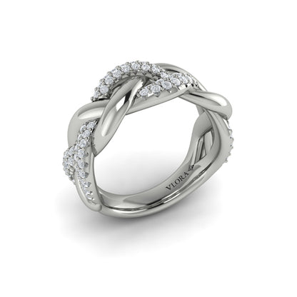 Alternating Diamond Twist Ring