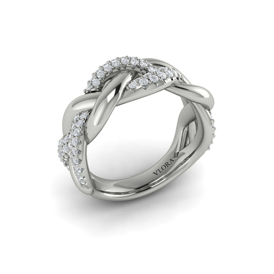 Alternating Diamond Twist Ring
