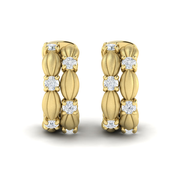 Cascade Hoop Earrings with Satin Finish