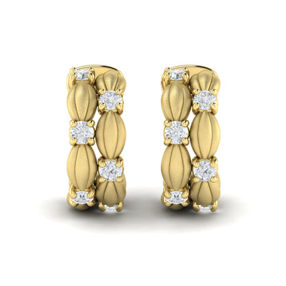 Cascade Hoop Earrings with Satin Finish