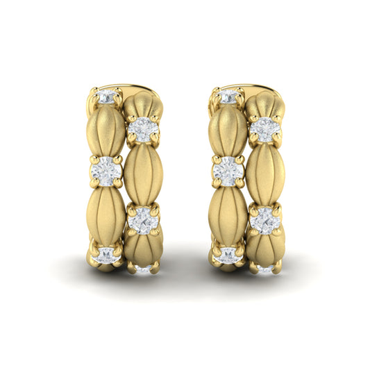 Cascade Hoop Earrings with Satin Finish