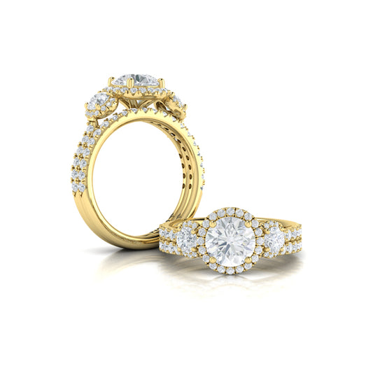 Matching Bands Wedding Band in 14K Yellow Gold by Vlora Bridal