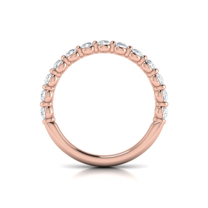 Matching Band for Bezel Diamond Accent Round Engagement Ring