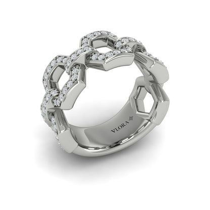 Diamond Link Ring