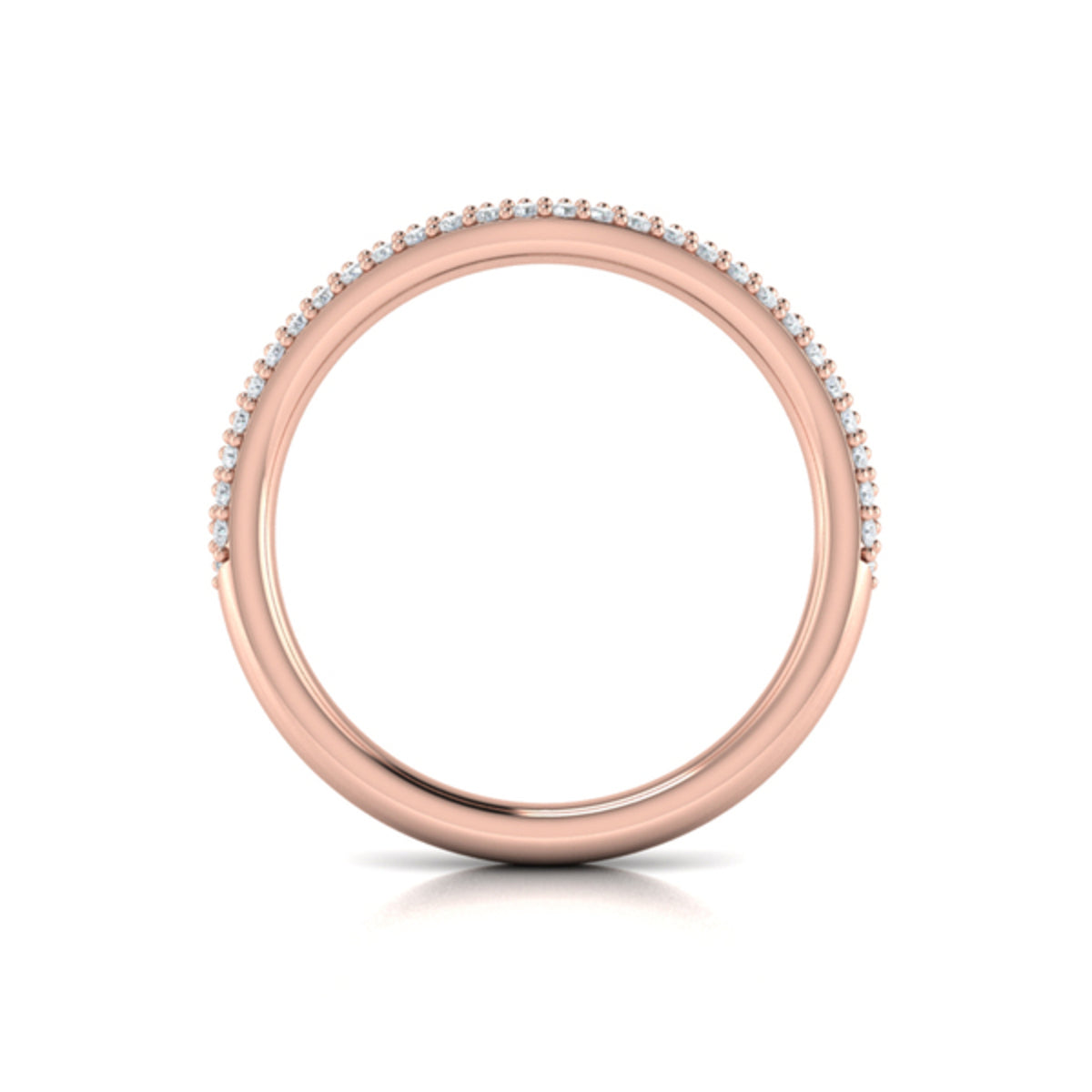 Matching Bands Wedding Band in 14K Rose Gold by Vlora Bridal