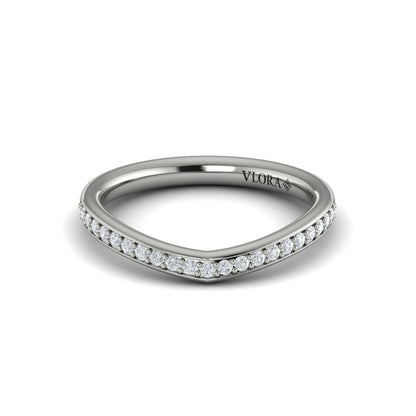 Contour Bands Wedding Band in Platinum by Vlora Bridal