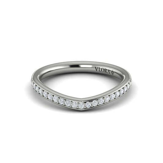 Diamond Contour Wedding Band