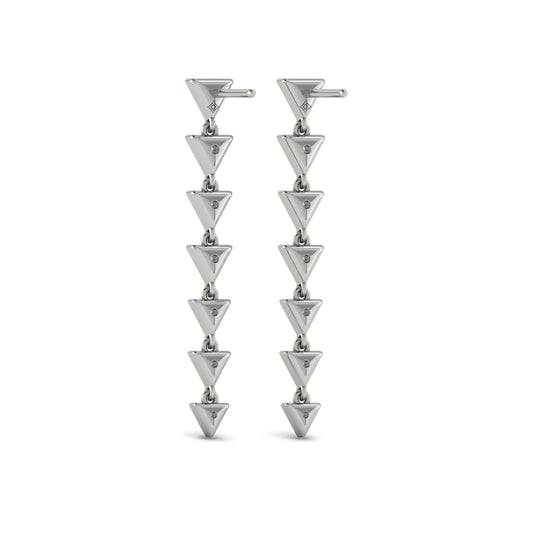 Diamond Trinity Drop Statement Earrings