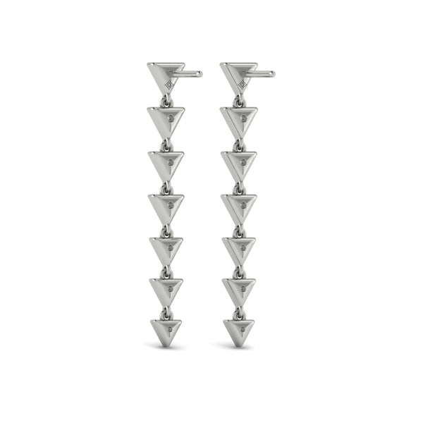 Diamond Trinity Drop Statement Earrings