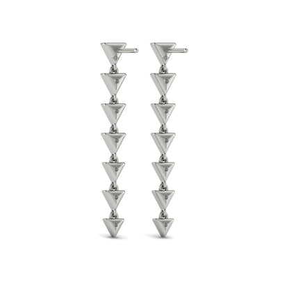 Diamond Trinity Drop Statement Earrings