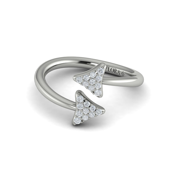 Diamond Trinity Wrap Ring