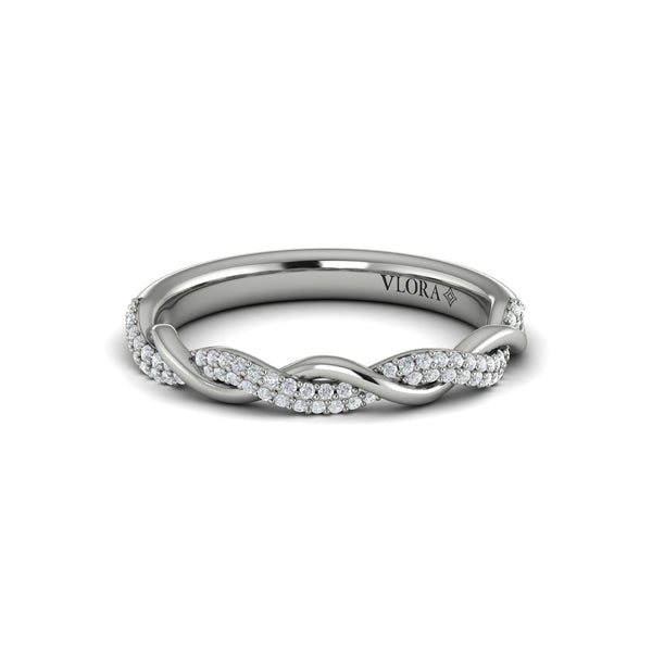 Stackable Bands Wedding Band in Platinum by Vlora Bridal
