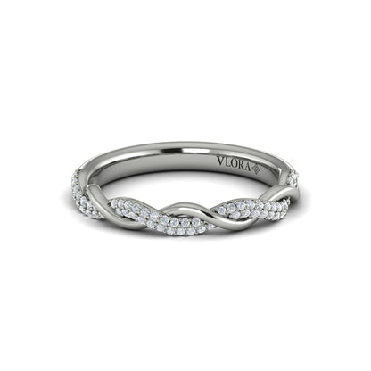 Stackable Bands Wedding Band in Platinum by Vlora Bridal