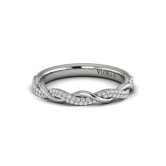 Stackable Bands Wedding Band in Platinum by Vlora Bridal