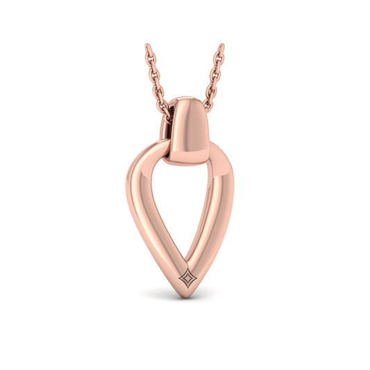 Diamond Accent Open Tear Drop Link Pendant