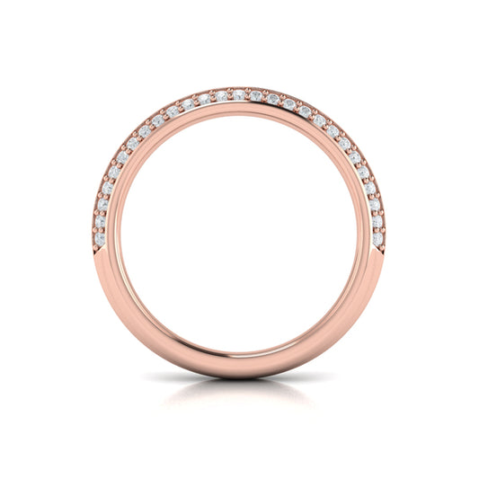 Contoured Pavé Diamond Band