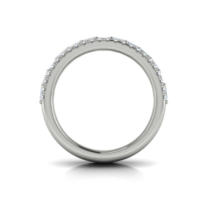 Diamond Open Three Row and Diamond Baguettes Ring