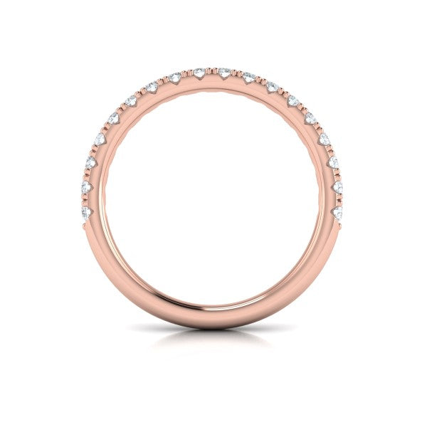 Matching Bands Wedding Band in 14K Rose Gold by Vlora Bridal