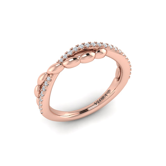 Beaded Twist Stackable Band