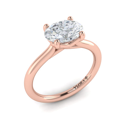 Horizon Oval Solitaire Engagement Ring