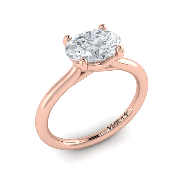 Horizon Oval Solitaire Engagement Ring