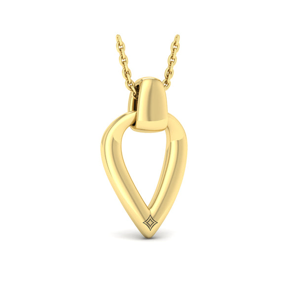 Diamond Accent Open Tear Drop Link Pendant