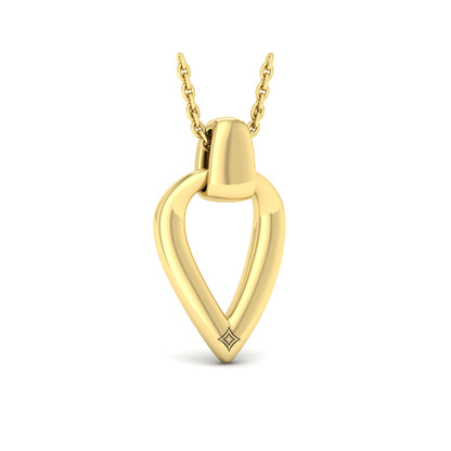 Diamond Accent Open Tear Drop Link Pendant