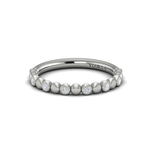 Stackable Bands Wedding Band in Platinum by Vlora Bridal